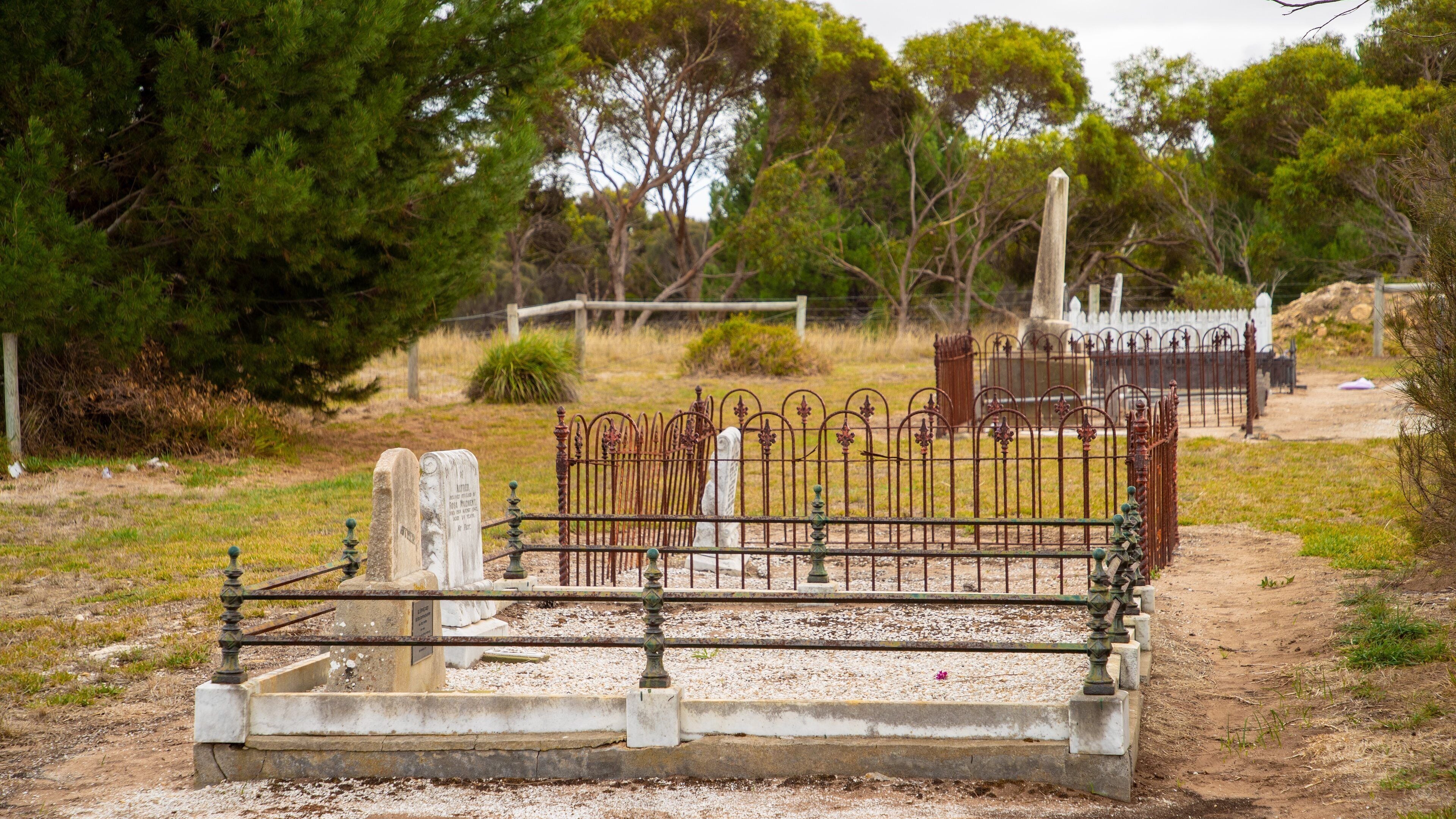 Hindmarsh Island which includes a cemetery