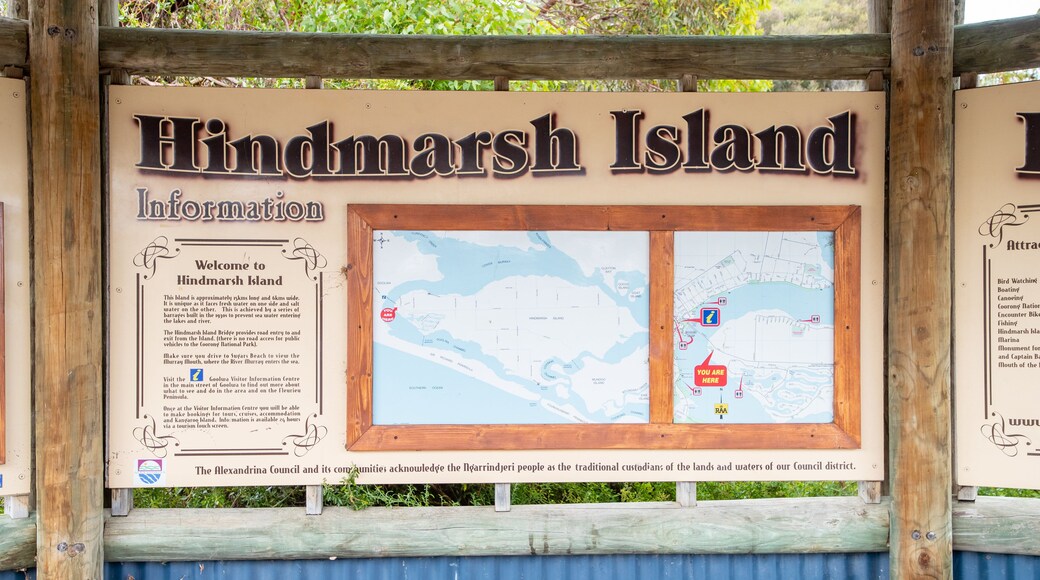 Hindmarsh Island featuring signage