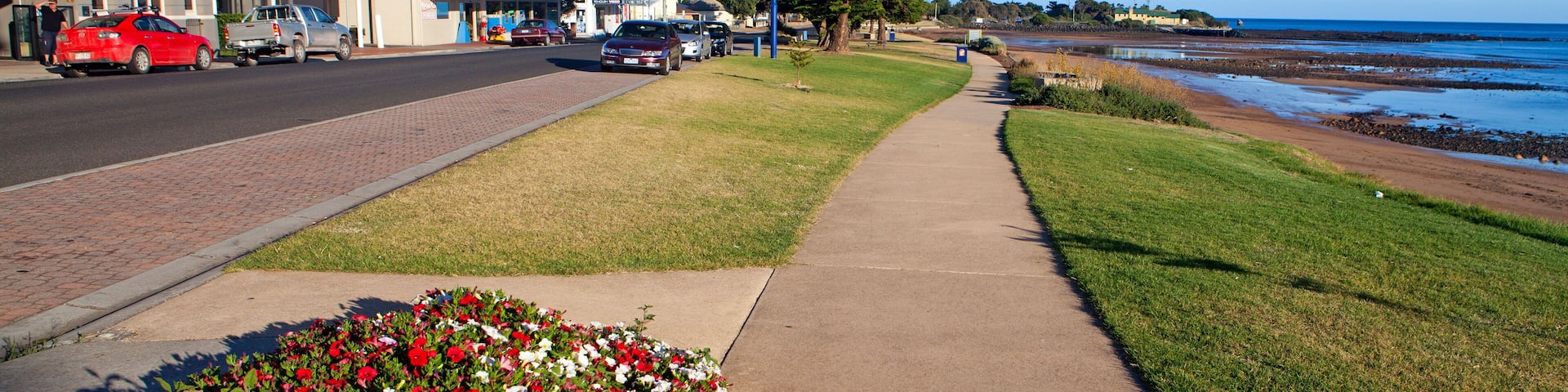 CPCY3X The main street of Penguin, Tasmania