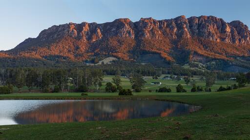 Panorama photo of Mount Roland in Northern part of Tasmania, Australia.