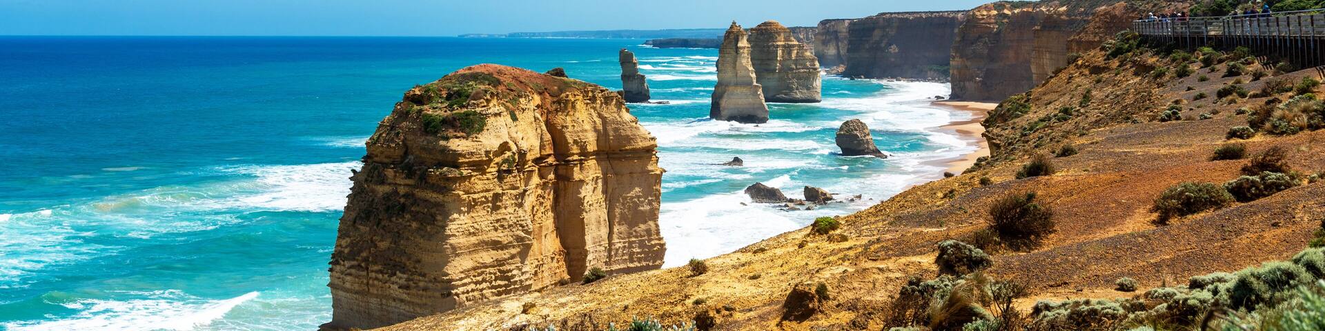 Twelve Apostles Marine National Park, Victoria, Australia. Copy space for text.