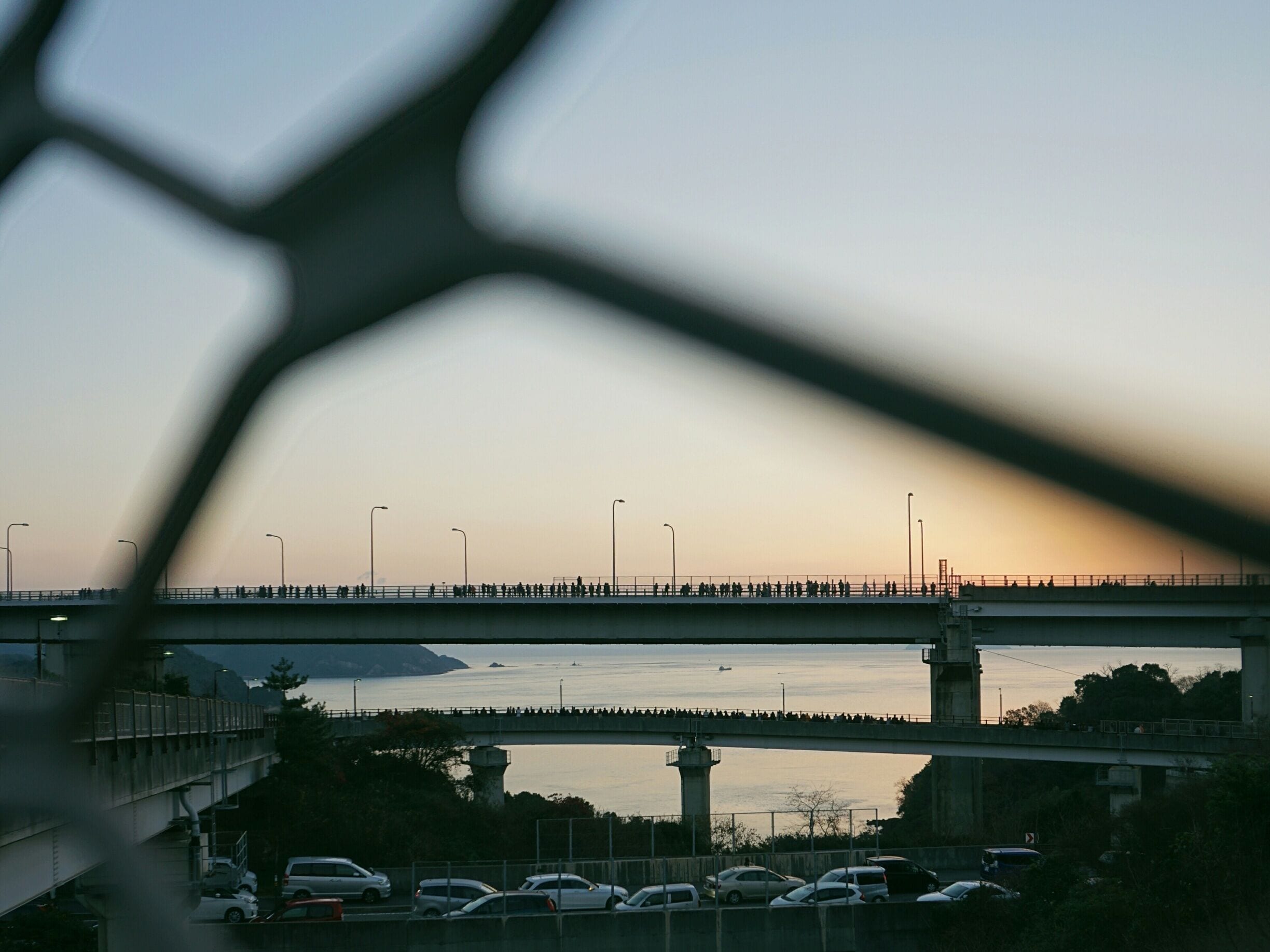 Hatsu-hinode, the tradition of waking up early on New Years Day to watch the first sunrise of the year, is still popular in Japan. Some climb mountains, others go to the shore, or people in the city watch from their balconies or from towers.

If you are in the Imabari area, Kurushima Kaikyo Bridge is the perfect spot to watch the sunrise above the Seto Inland Sea.