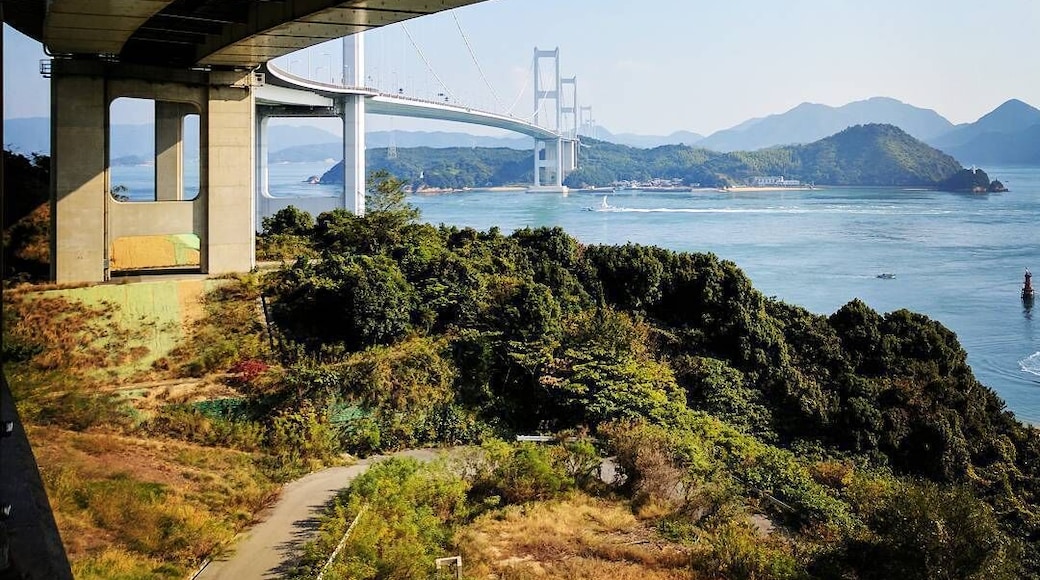 1.5km long bridge that marks the beginning (or the end) of a 70km bike ride across the islands between Imabari and Onomichi.