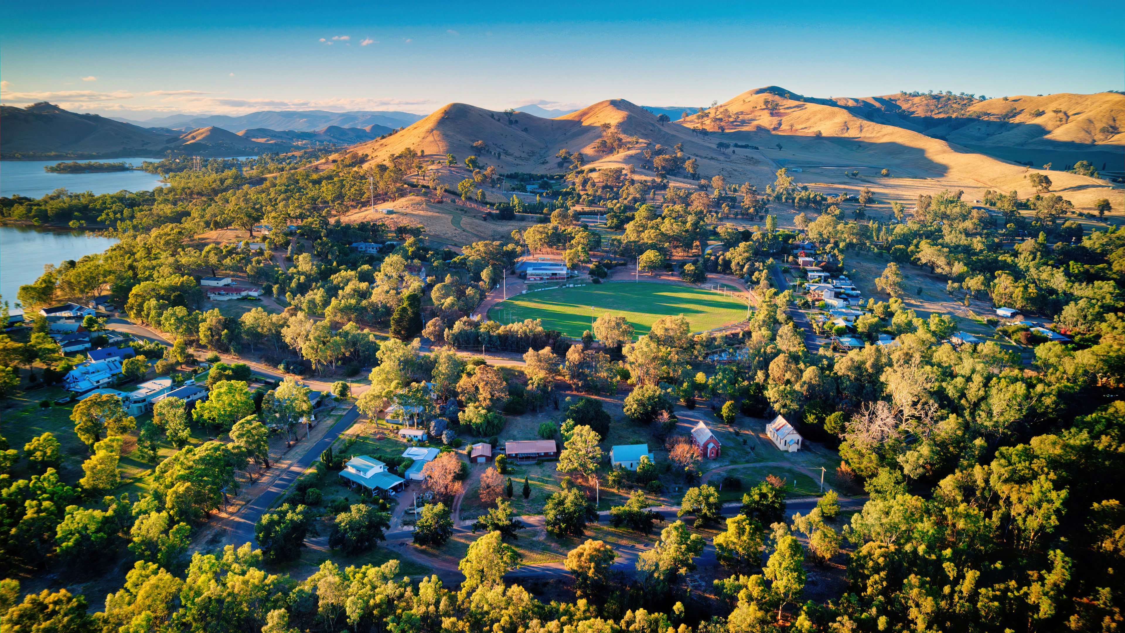 Aerial View of the Surrounds of Bonnie Doon on Lake Eildon Victoria