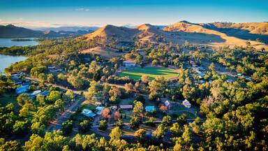Aerial View of the Surrounds of Bonnie Doon on Lake Eildon Victoria