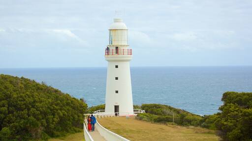 Great Ocean Road featuring heritage elements, a lighthouse and general coastal views