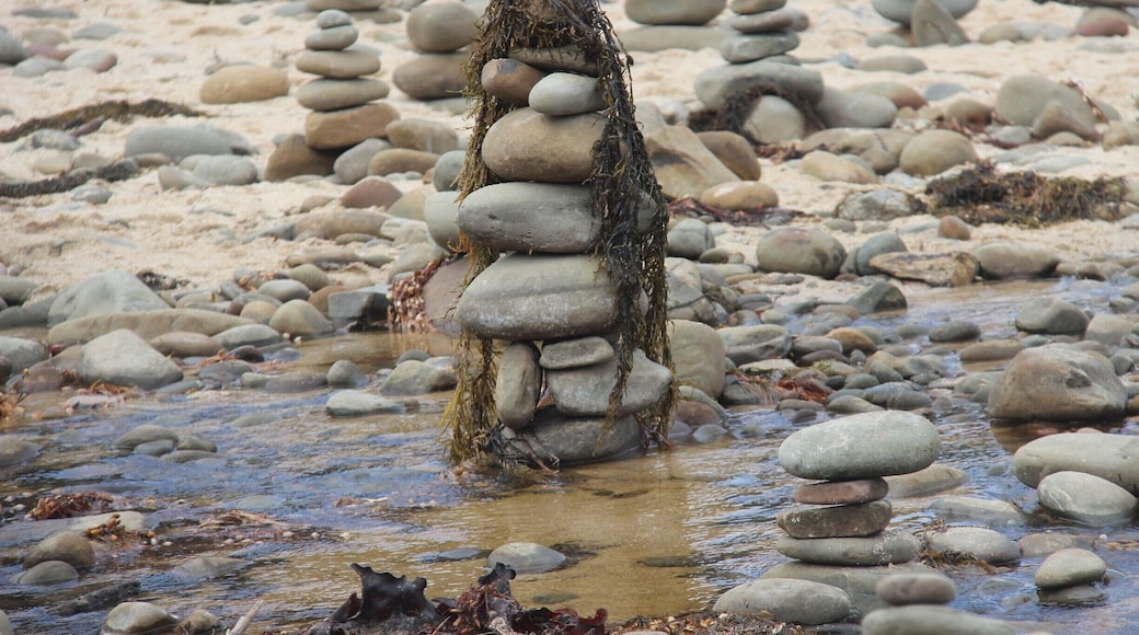 Highly recommend seeing the rock stacks where Carisbrook creek meets the sea. You can easily spend a long time here looking at how different groups have styled their rock stacks. A lot of creativity shown!
The parking here can get a bit crowded. Combine with a trip to Kennett River #lovemytown