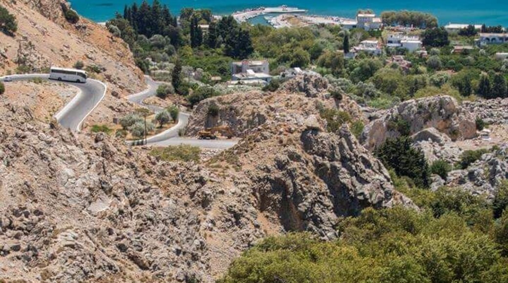 The road down to Stegna, Rhodes.