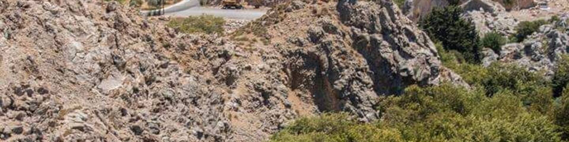 The road down to Stegna, Rhodes.