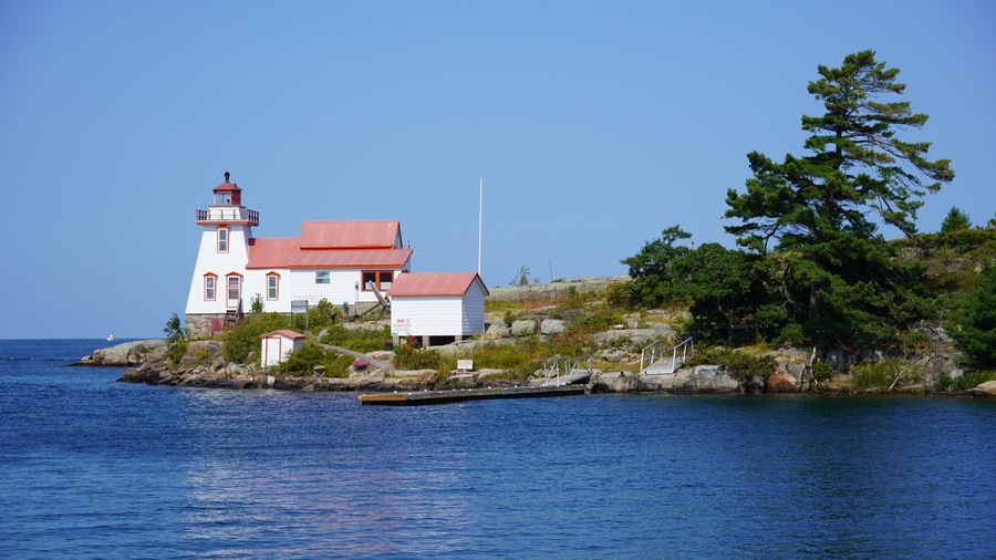 Lighthouse Pointe au Baril, Georgian Bay Ontario Canada