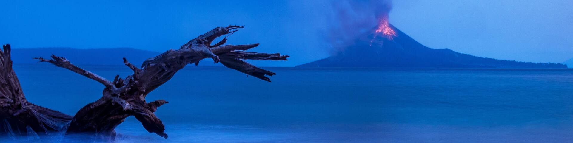 Anak Krakatau Erupting, Lampung, Indonesia