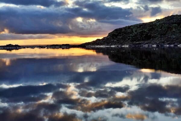Puddles reflecting the mountains and sky #hiking #wanderlust