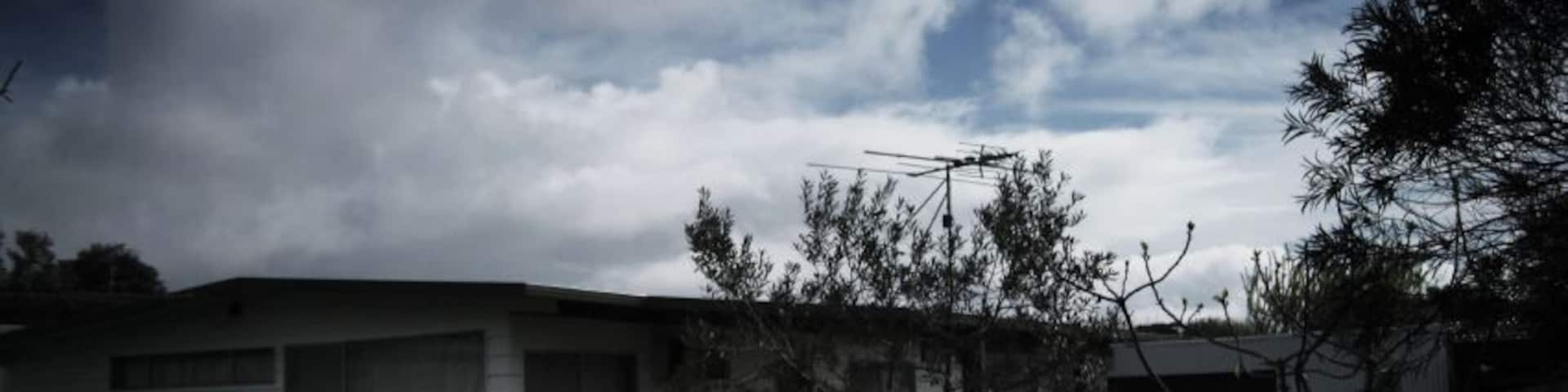 Typical Australian suburban beach house architecture.