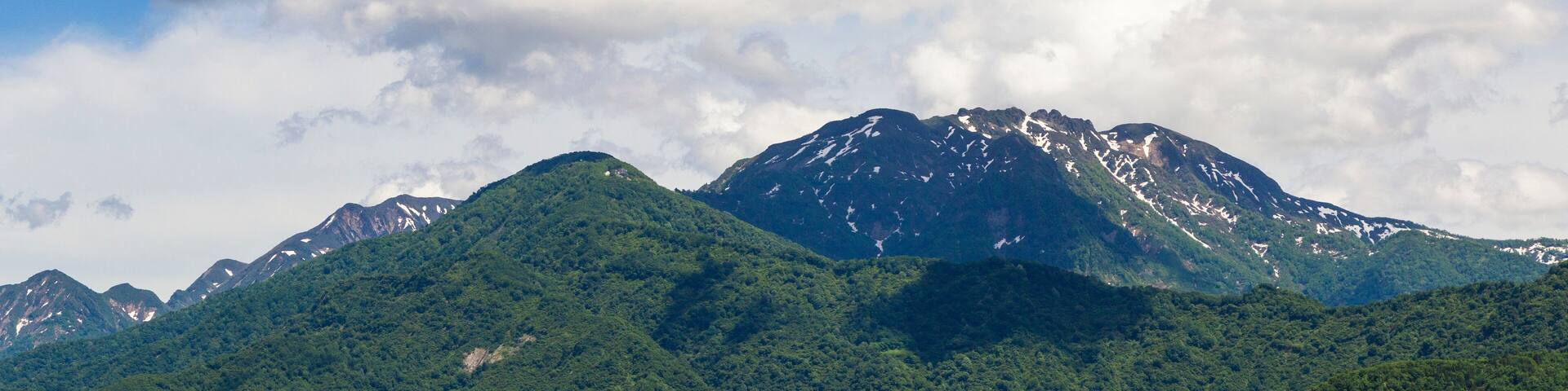 Scenery of Minamiuonuma town and Mount Echigo-Komagatake, That's located near Echigo Yuzawa town, Niigata prefecture.