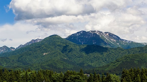 Scenery of Minamiuonuma town and Mount Echigo-Komagatake, That's located near Echigo Yuzawa town, Niigata prefecture.