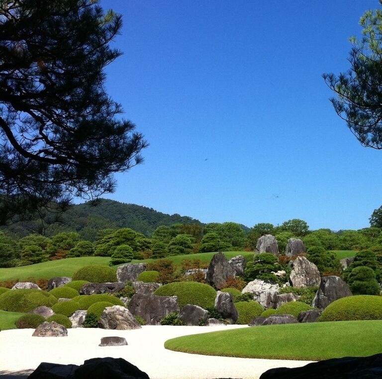 Adachi museum of arts. Having coffee with this view. 