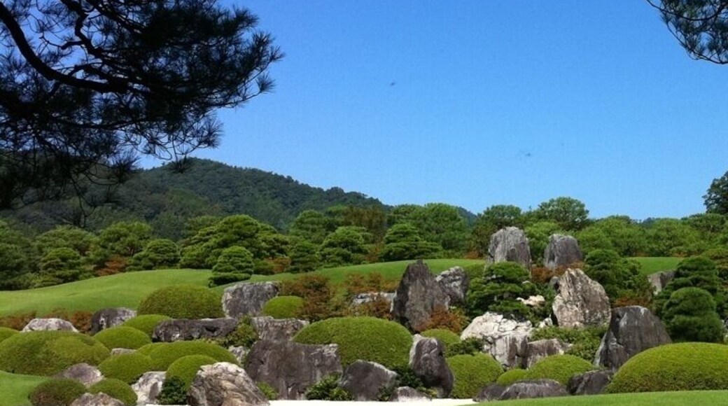 Adachi museum of arts. Having coffee with this view.