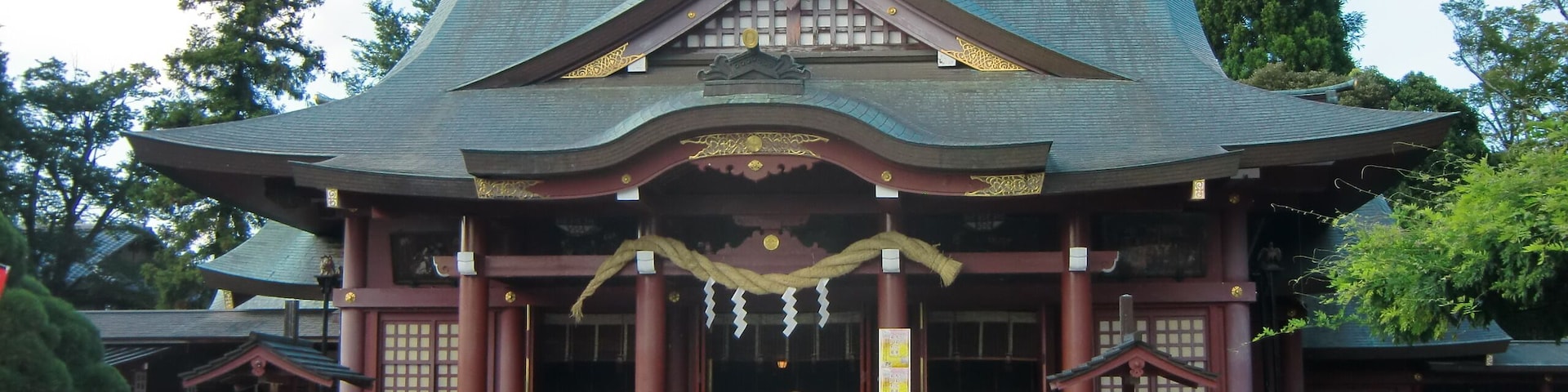 Haiden of Kasama Inari Shrine ,which is in Kasama city, Ibaraki prefecture, Japan.