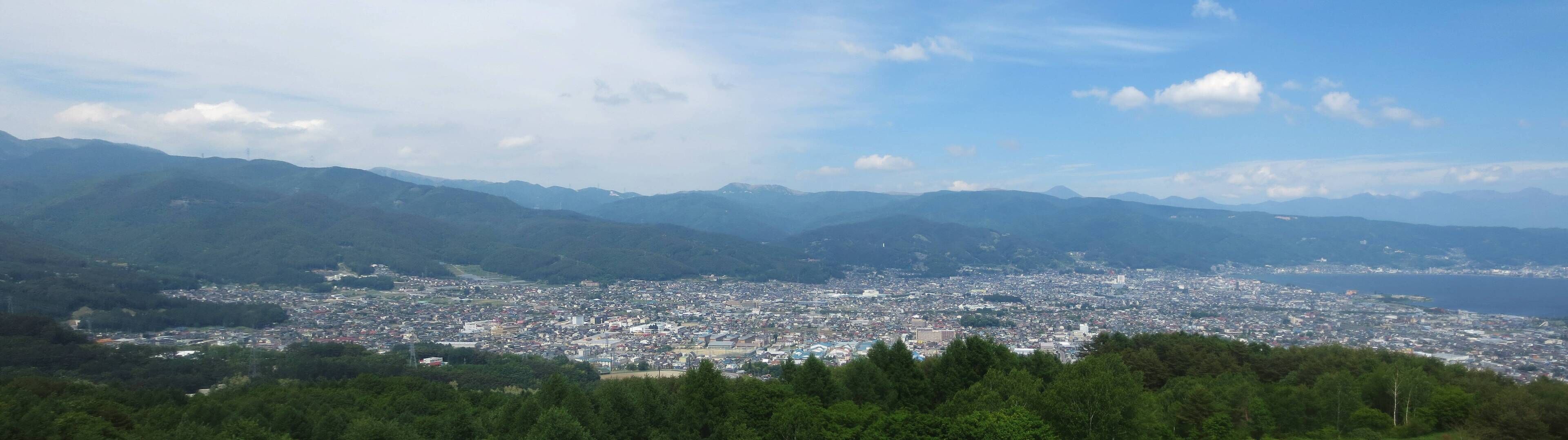 View from Toriidaira Yamabiko Park observation tower.