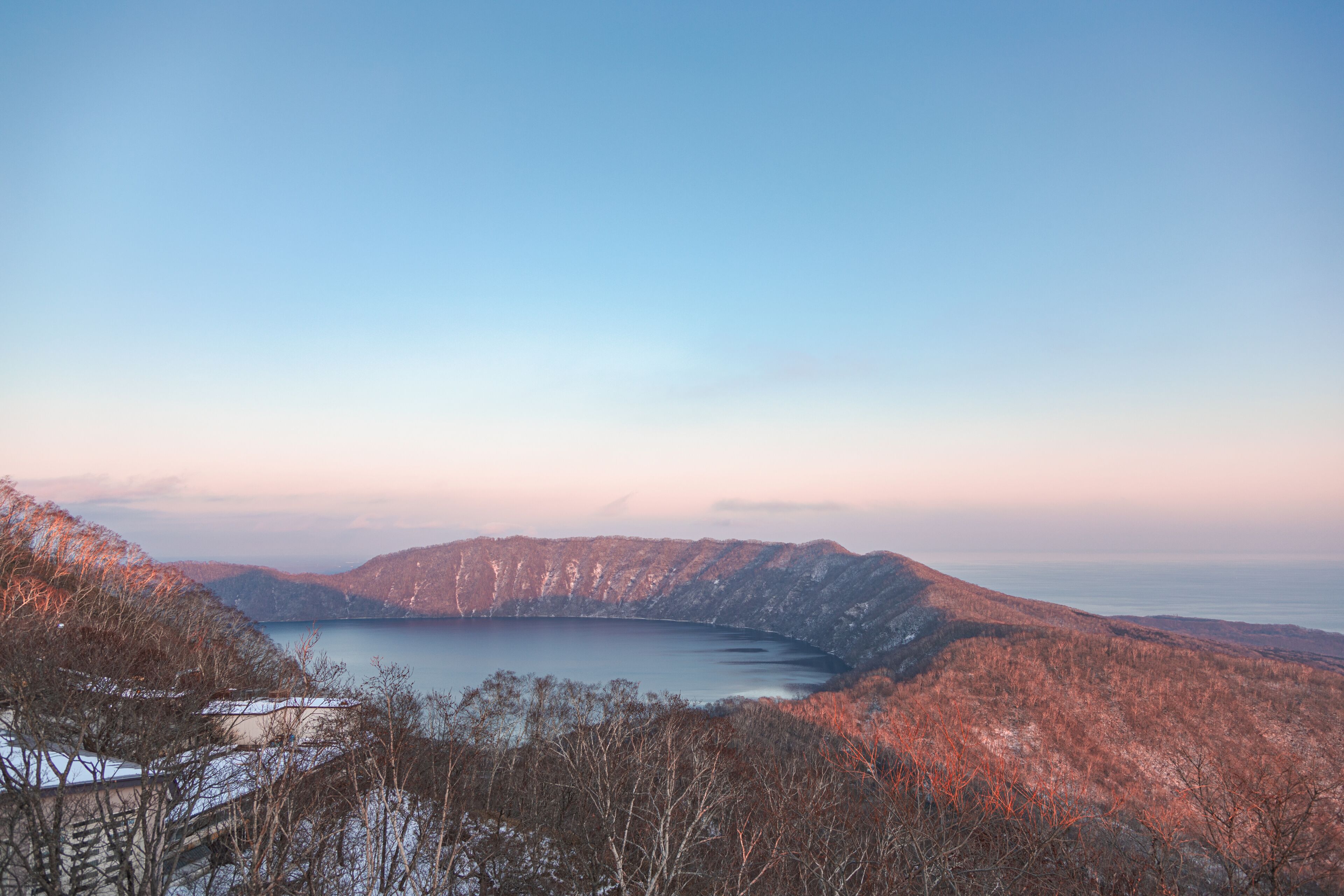 Lake Kuttara in Winter, Hokkaido, Japan