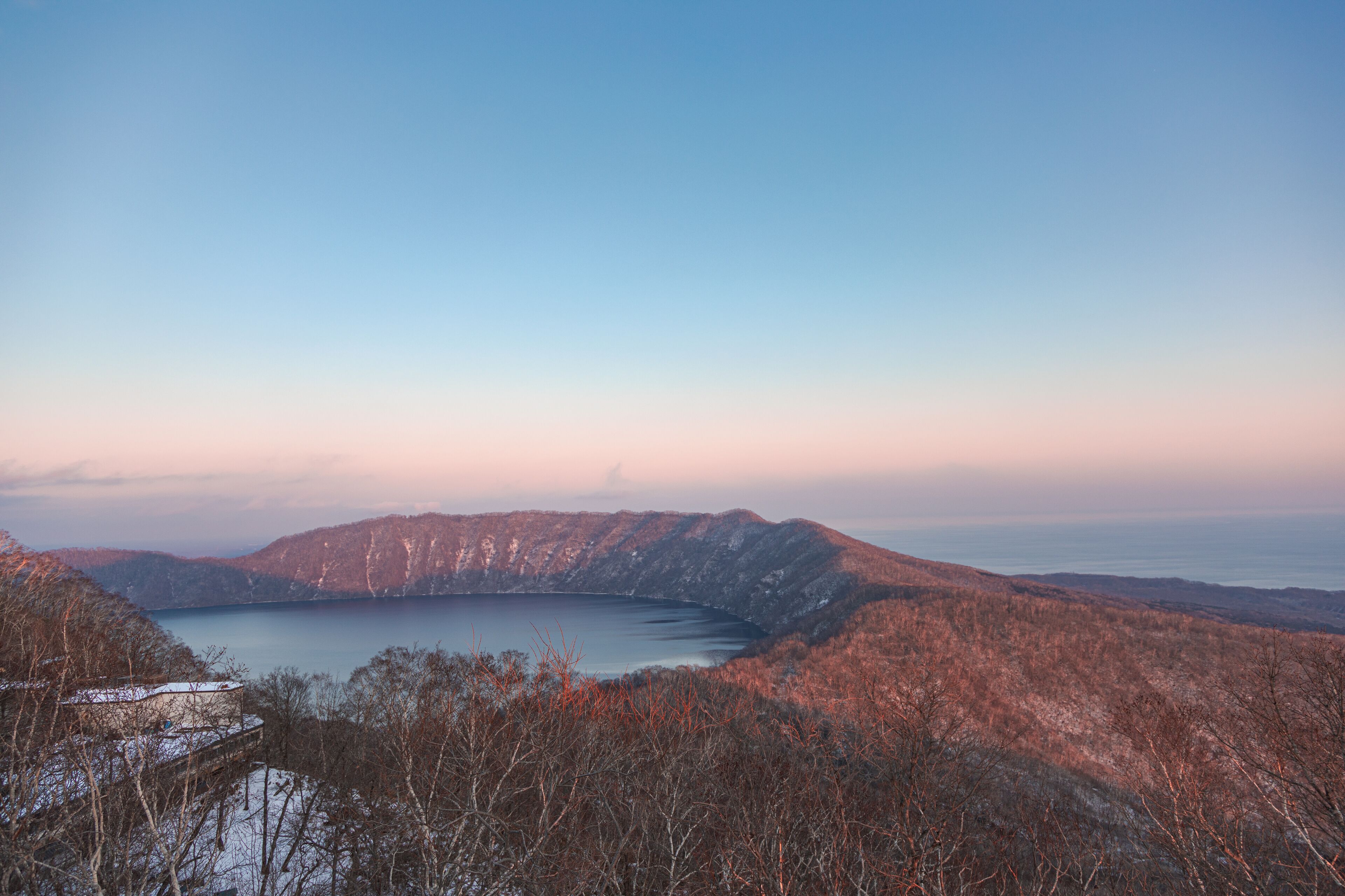 Lake Kuttara in Winter, Hokkaido, Japan