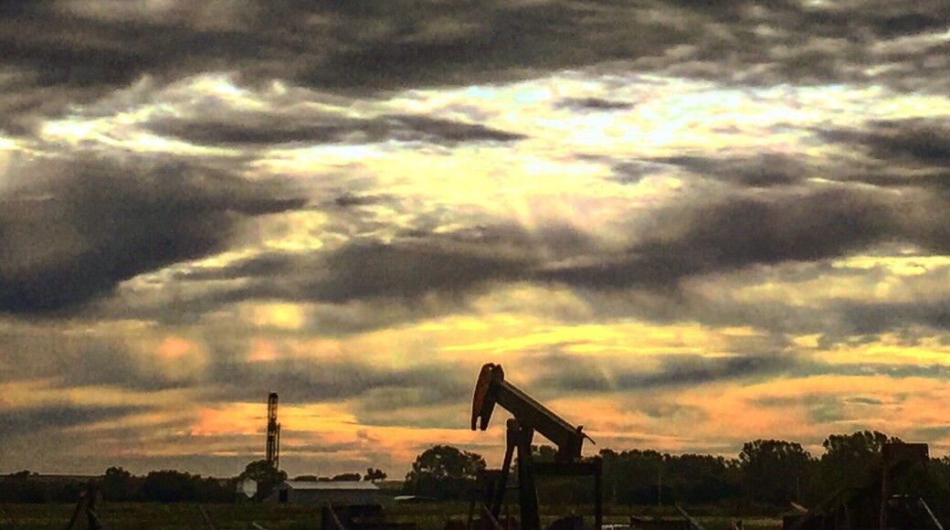 Oilfield yard in Lindsay, Oklahoma.