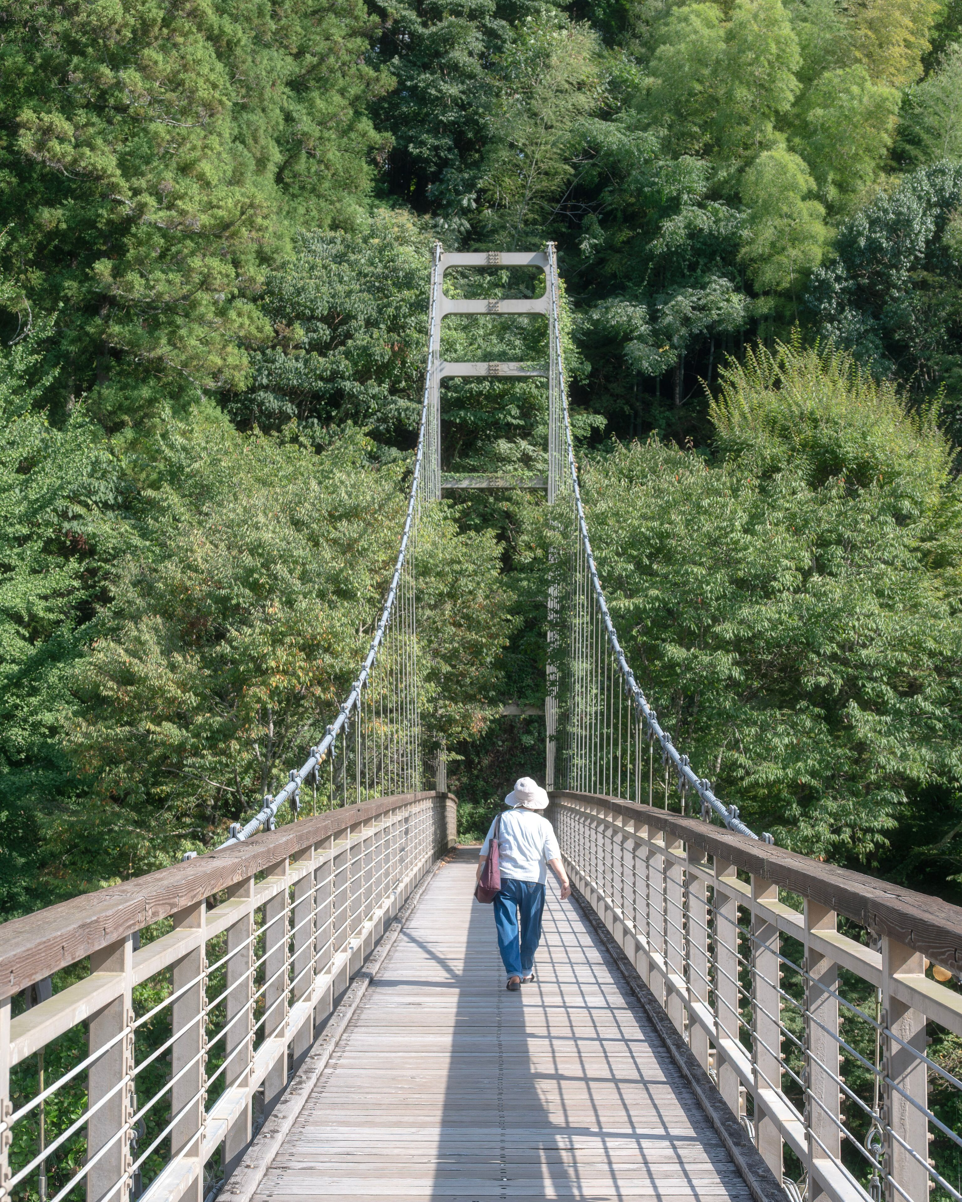 Karari Bridge over Oda River in Uchiko Town, Ehime Prefecture, Shikoku, Japan