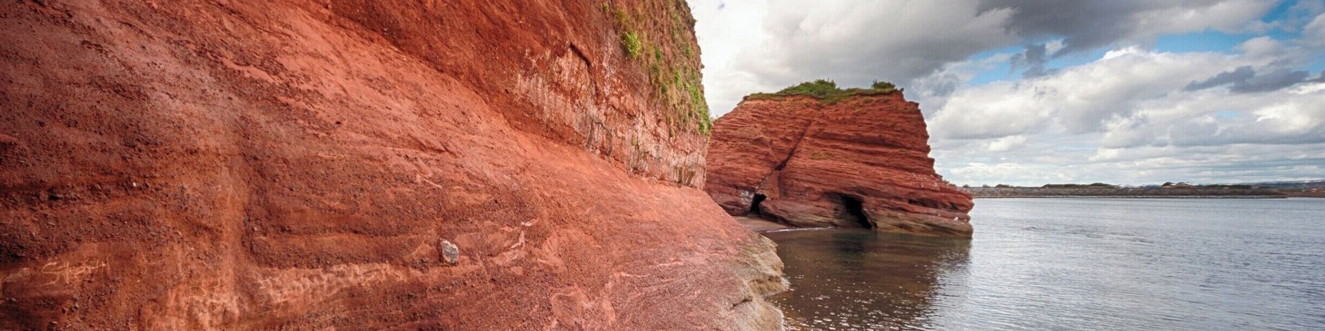 Rock outcrop at Dawlish Warren. Geat to explore.