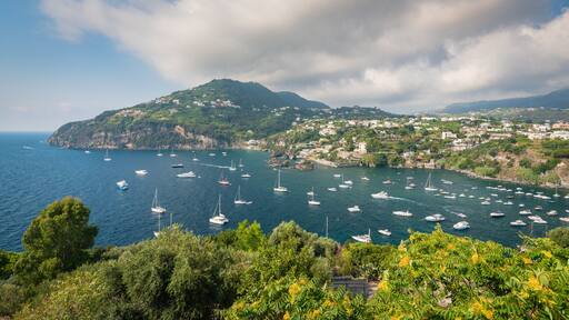 Ischia Ponte which includes general coastal views, a coastal town and landscape views