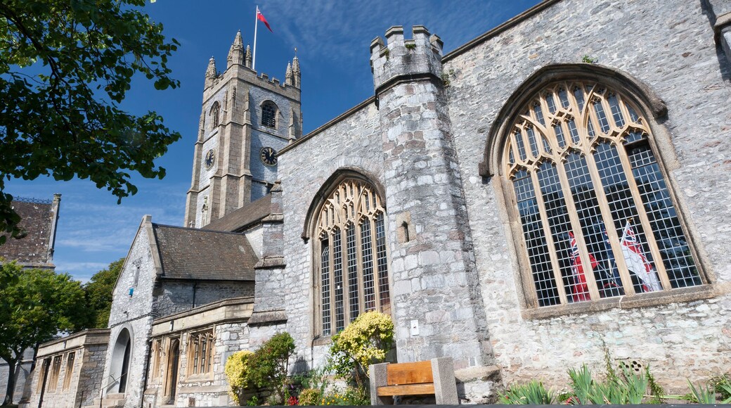 The Minster Church of St Andrew in Plymouth, Devon - England.