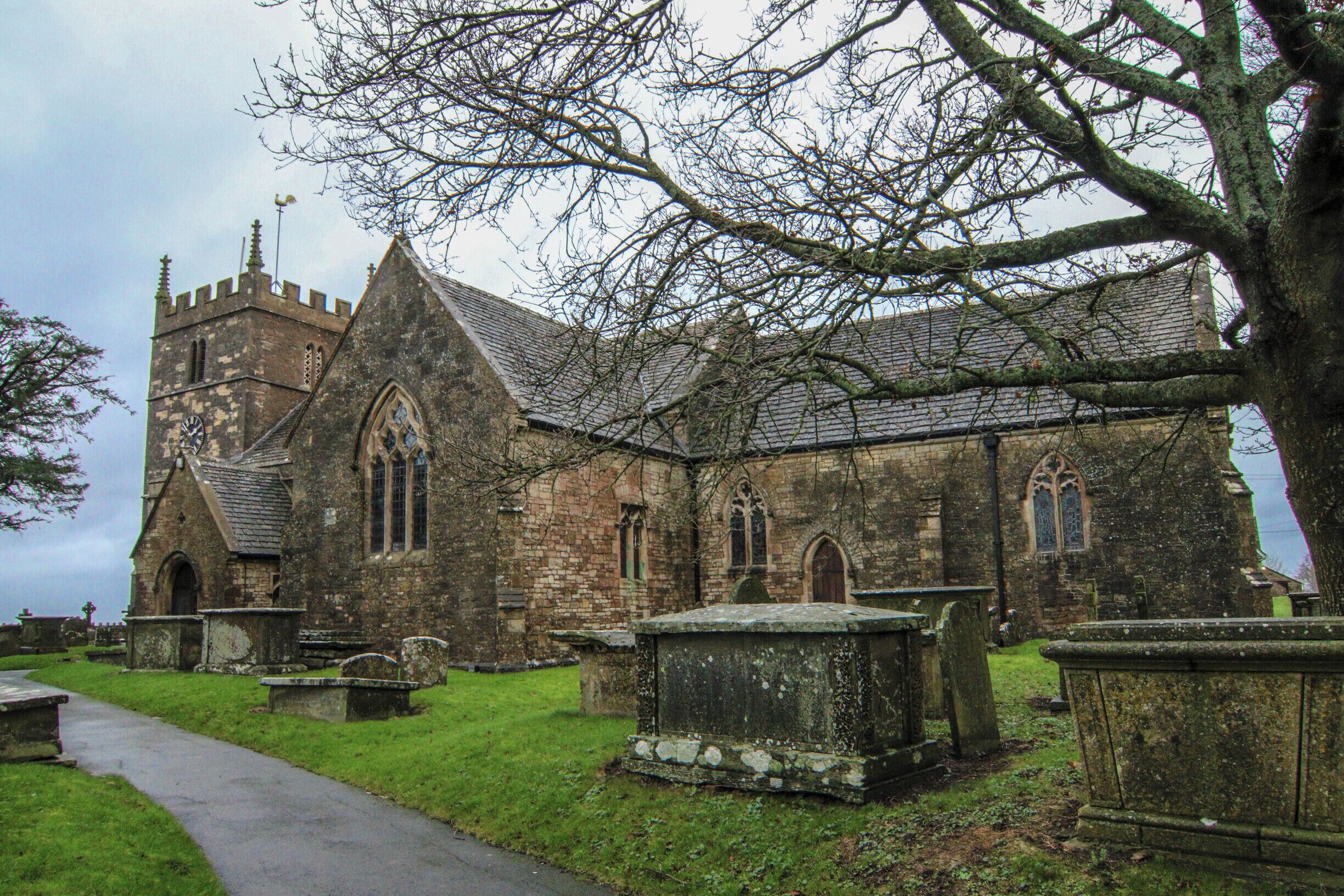 The Church was built between 1215 and 1225.   As with many Norman churches built at this time it is located on a knoll and has magnificent views over the vale of Sodbury