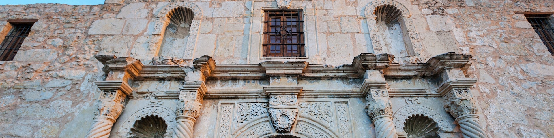 Famous American landmark - Alamo mission in downtown San Antonio, Texas, USA