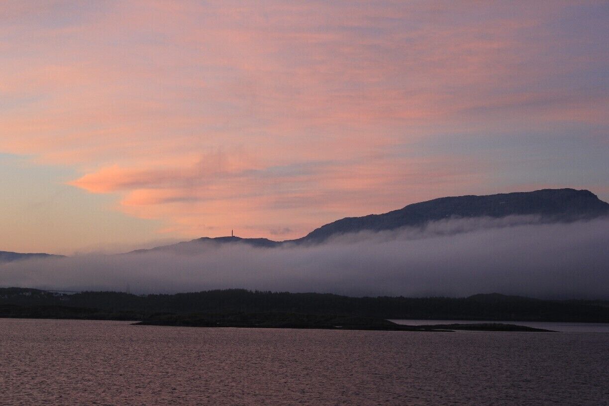 Before sunrise along the coastal route.