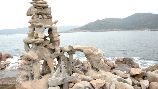 A German artist spent years building these on this bit of coast