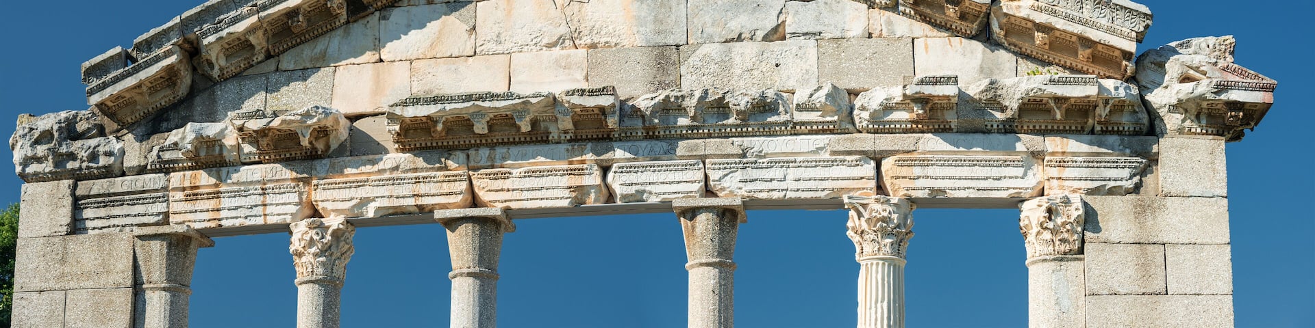 Temple ruins in Ancient Apollonia - Monument of Agonothetes