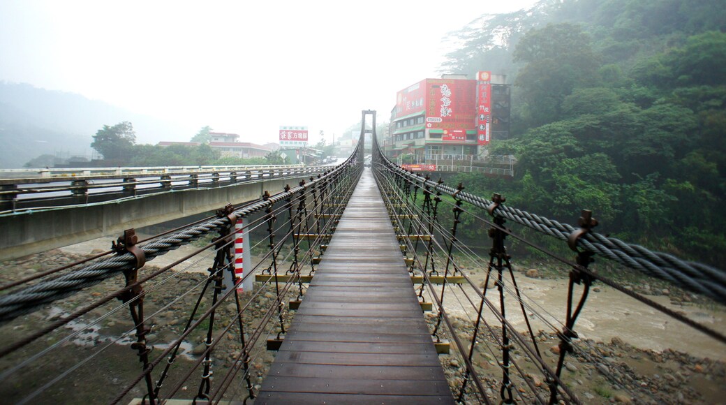Dijiu Suspension Bridge, Chukou Village, Chiayi County, Taiwan.