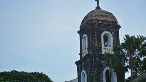 Our Lady of Light Parish church bell tower facade in Cainta, Rizal, Philippines
