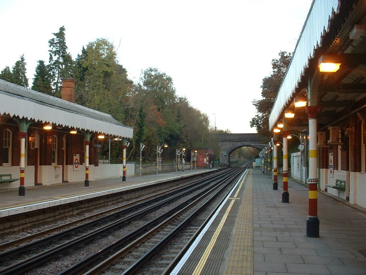 Chigwell tube station looking east.