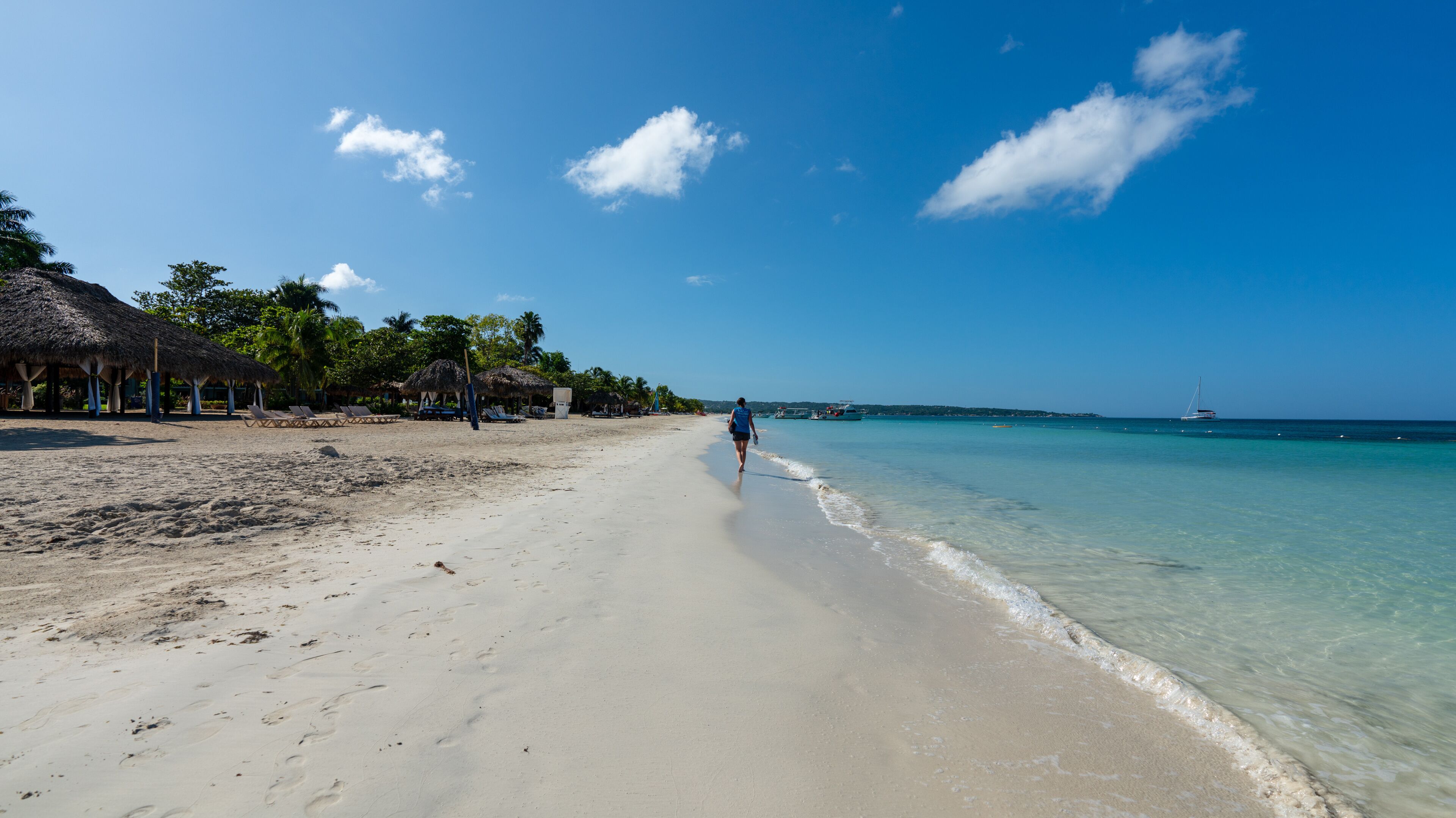 Walking on a beach far away