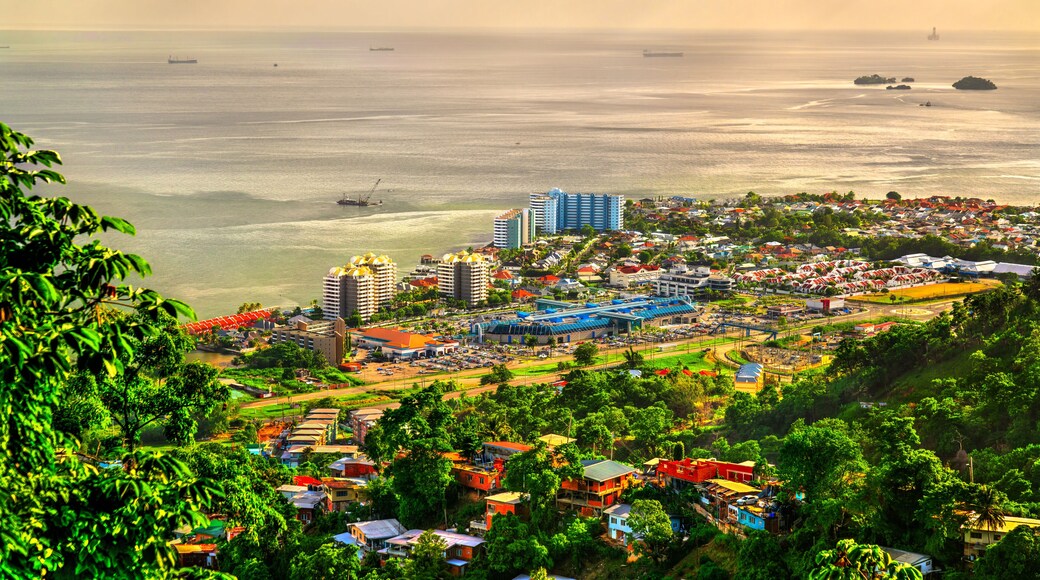 Shoreline of the Gulf of Paria in Port of Spain, Trinidad and Tobago