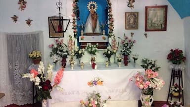 Ermita de la Senora de los Angeles, a small chapel that marks the spot where a Christian knight is said to have been miraculously saved from a 150m fall. In the Tajo (gorge) Alhama De Granada