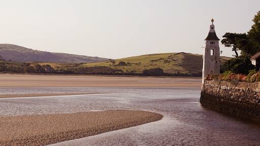View across the estuary of the River Dwyryd at Portmeirion.