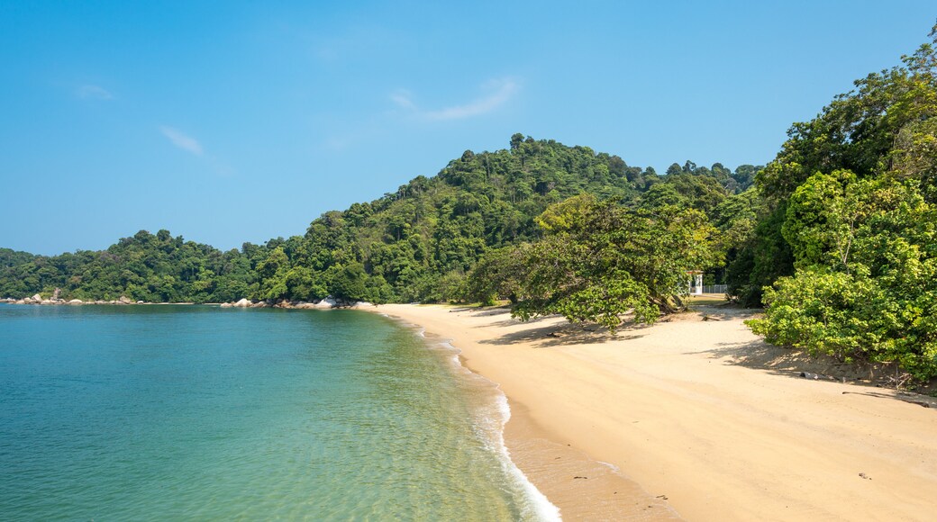 The island of Pangkor with the tortoise bay near the tourist village Teluk Nipah in the Malaysian state of Perak at the west coast of the peninsular