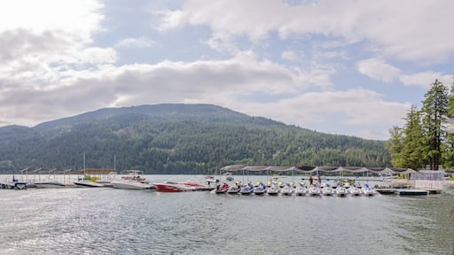 Natural beauty of the Cultus Lake in Chilliwack, Fraser Valley, BC, Canada on a cloudy day