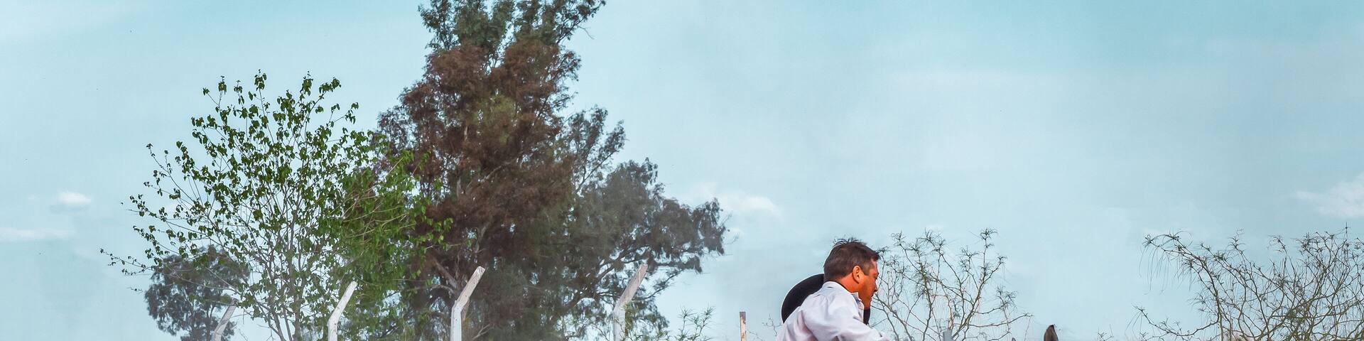 Argentine gaucho in Creole skill games in Patagonia Argentina.