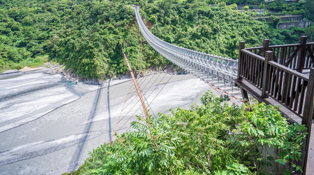 Valley Glaze Bridge in Taiwan, Pingtung. (The Longest Suspension Bridge in Taiwan)