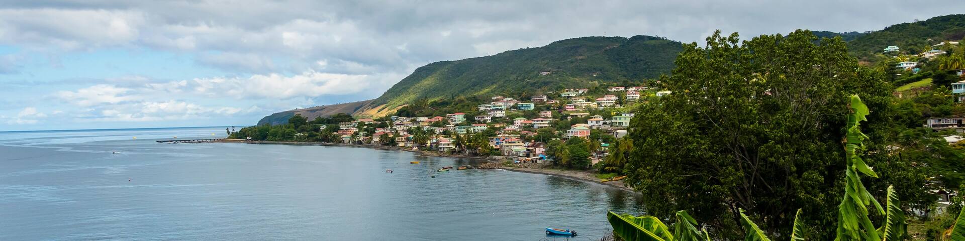 Karibik, kleine Antillen, Departement Guadeloupe, Dominica, Blick auf Saint Joseph