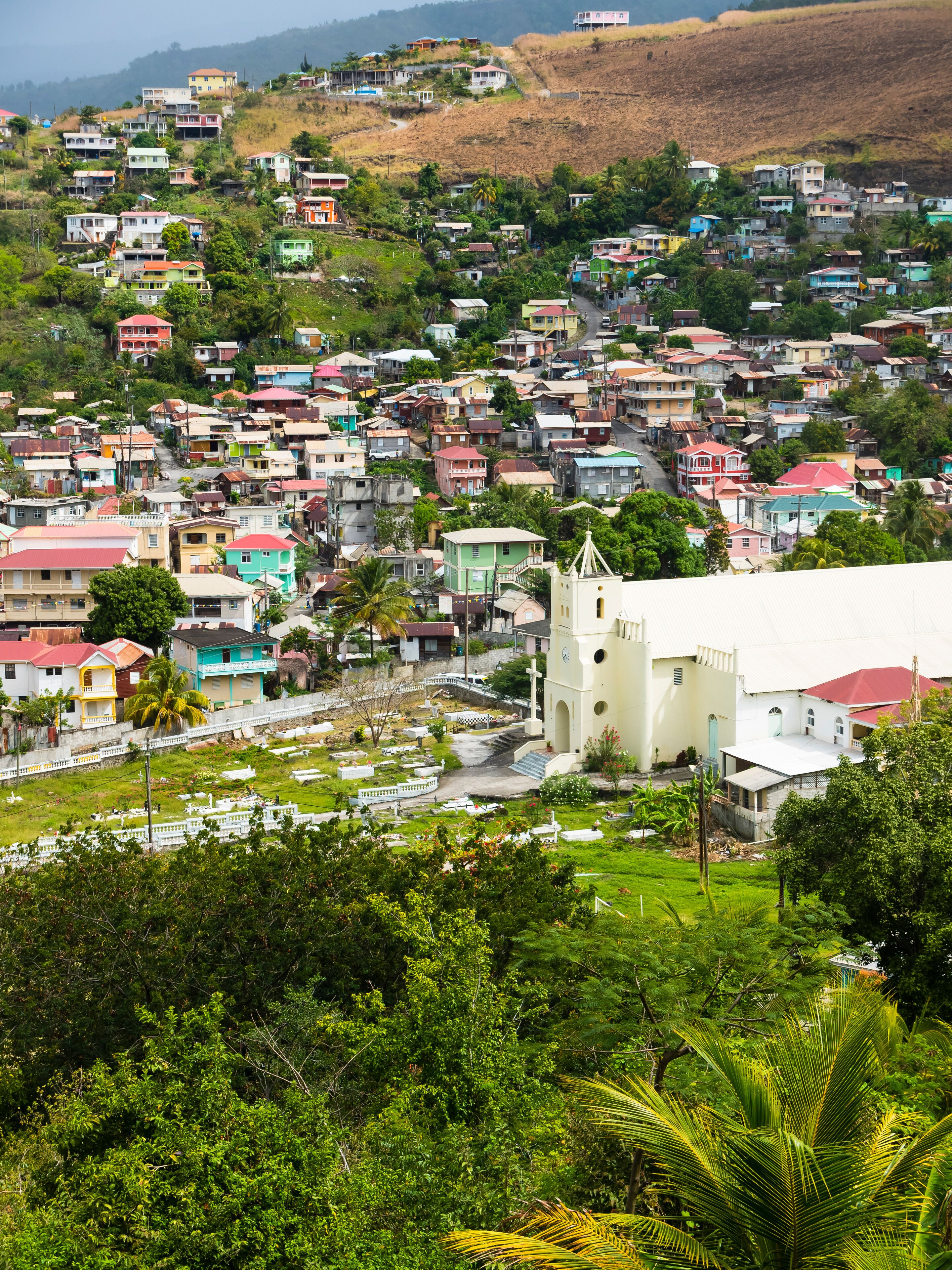 Karibik, kleine Antillen, Departement Guadeloupe, Dominica, Blick auf Saint Joseph