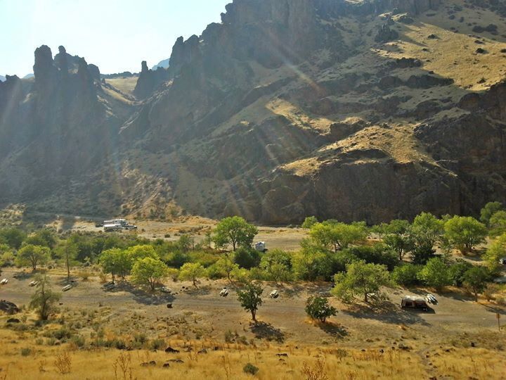 Climbed up above our campsite.