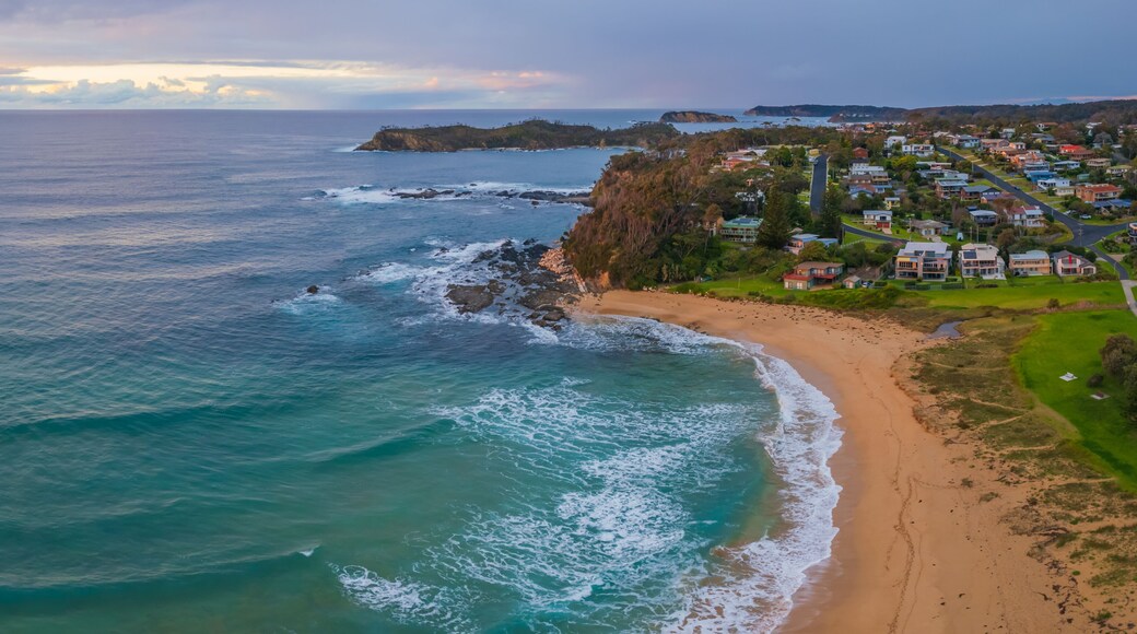 Panorama sunrise over Malua Bay beach